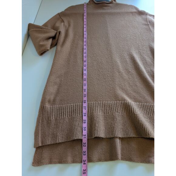 Anthropologie Moth Sweater Saskia Mock Neck Camel Tan Boho Neutral Size M - Picture 12 of 12